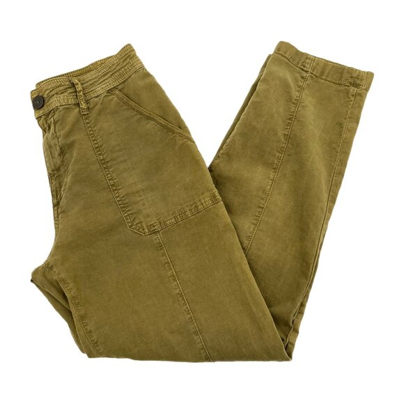 Anthropologie Green Classic Cargo Pants | Made in Turkey - Picture 1 of 9